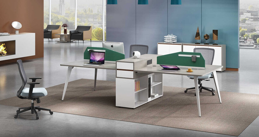 簡約現代職員桌-4